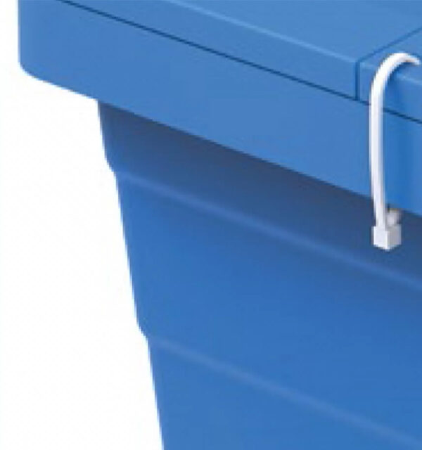 Cosmoplast 125L Step-On Waste Bin With Pedal & Wheels, Blue